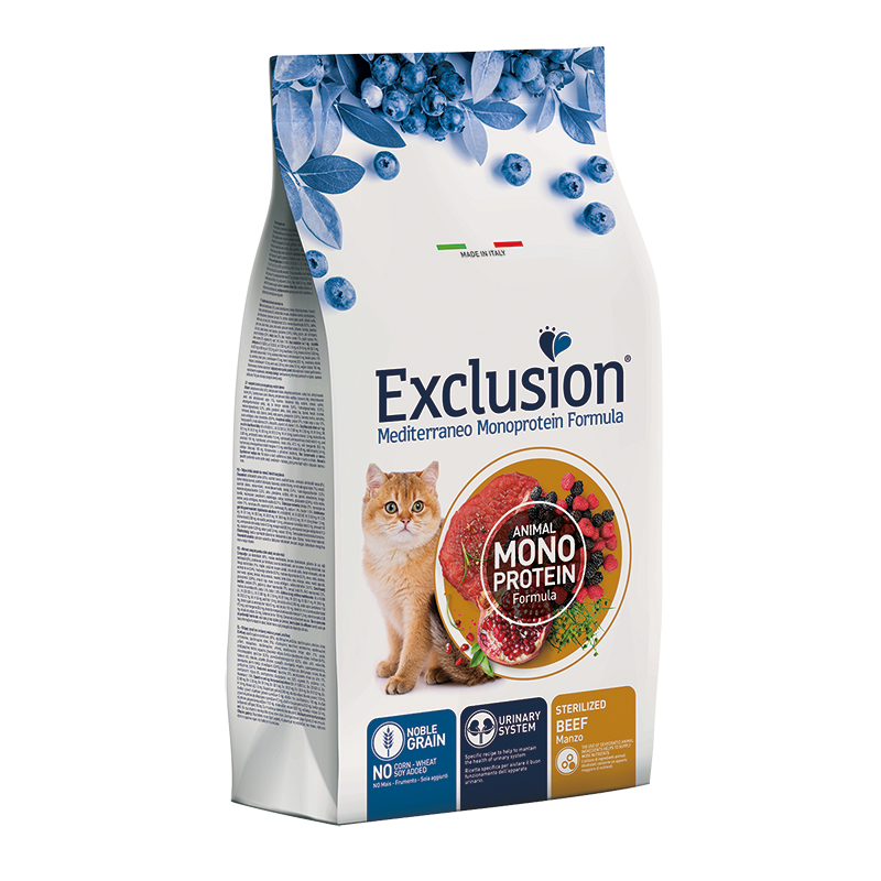 GATTO EXCLUSION NOBLE GRAIN STERILIZED 12KG BEEF