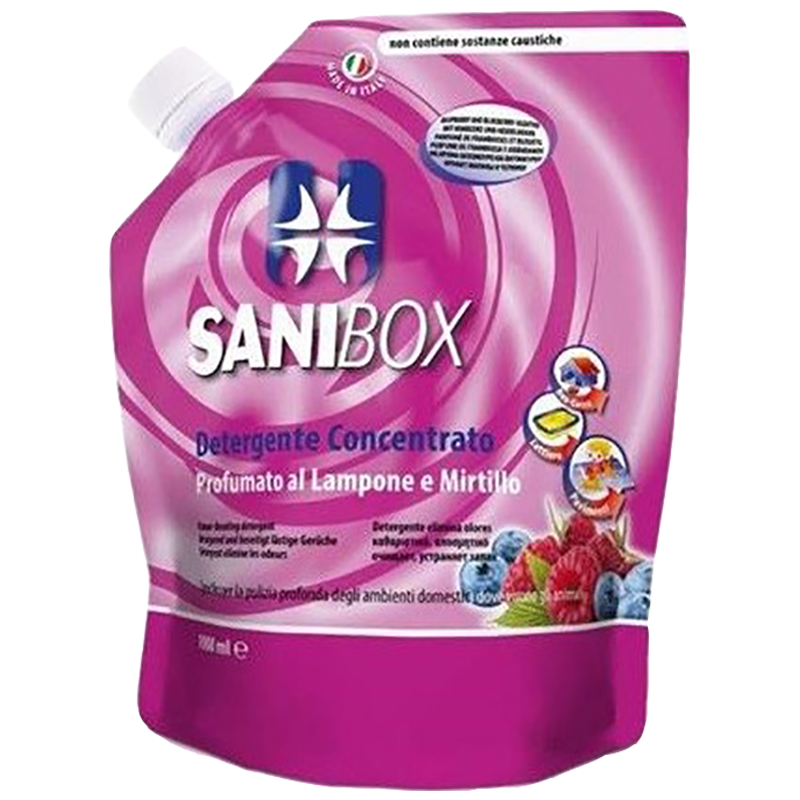 DISINFETTANTE SANIBOX 1000ML LAMPONE E MIRTILLO