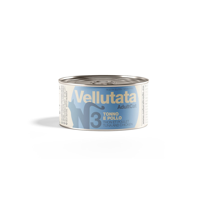 GATTO NATURAL CODE 85GR VELLUTATE 03 TONNO POLLO