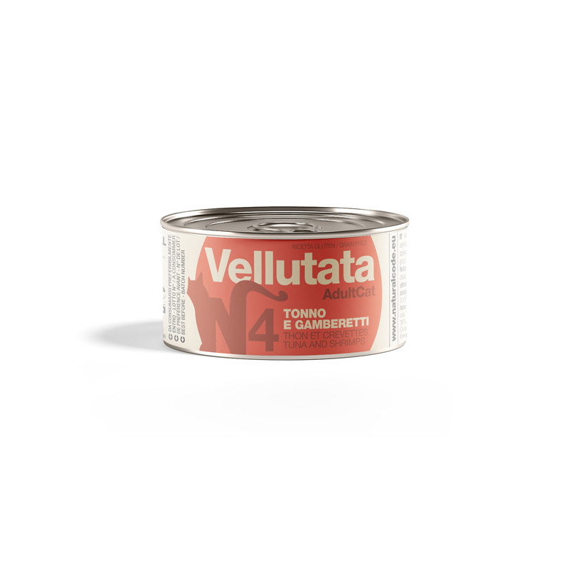 GATTO NATURAL CODE 85GR VELLUTATE 04 TONNO GAMBERETTI