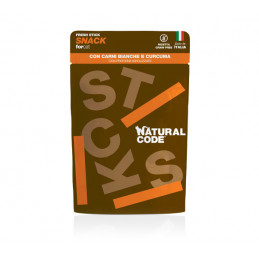 GATTO SNACK NATURAL CODE STICK 3x5GR CARNI BIANCHE E CURCUMA