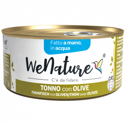 GATTO WENATURE 85GR ACQUA TONNO CON OLIVE