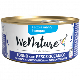 GATTO WENATURE 85GR ACQUA TONNO CON PESCE OCEANICO