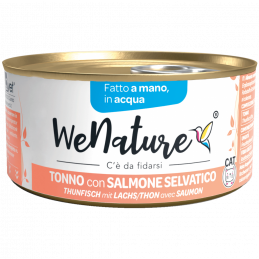 GATTO WENATURE 85GR ACQUA TONNO CON SALMONE