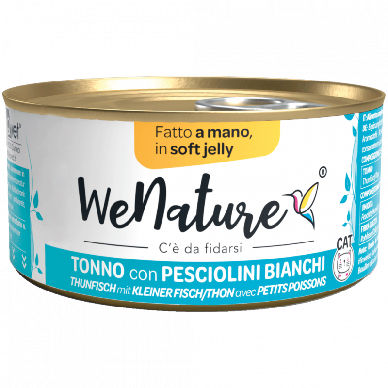 GATTO WENATURE 85GR JELLY TONNO CON PESCI BIANCHI