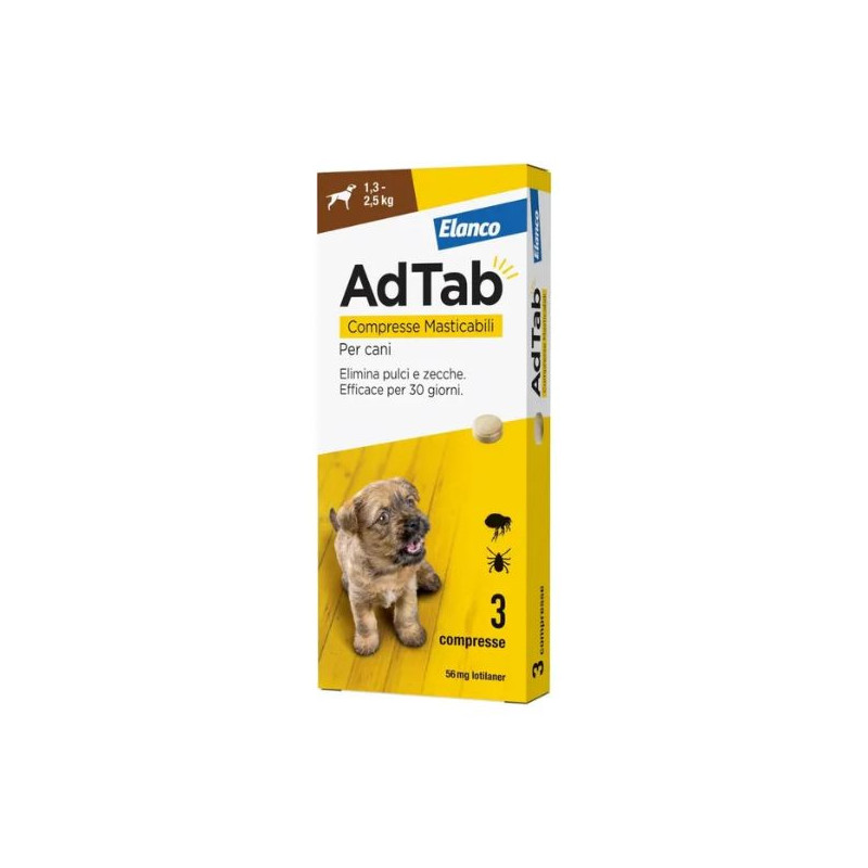 ADTAB COMPRESSE MASTICABILI PER CANI 1,3 - 2,5 KG