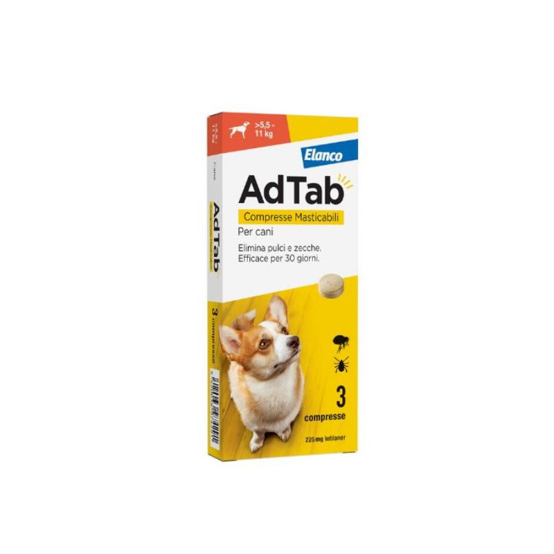 ADTAB COMPRESSE MASTICABILI PER CANI  5,5 - 11 KG