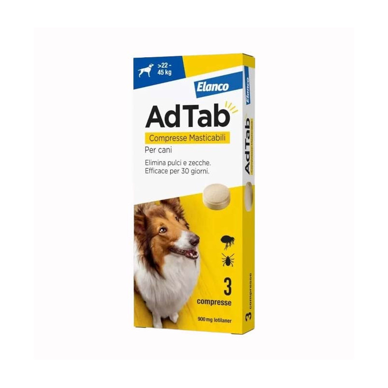 ADTAB COMPRESSE MASTICABILI PER CANI  22 - 45 KG