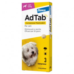 ADTAB COMPRESSE MASTICABILI PER CANI  2,5 - 5,5 KG