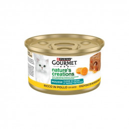 GATTO GOURMET NATURE CREATIONS 85GR MOUSSE CUORE DI SALSA POLLO CAROTE