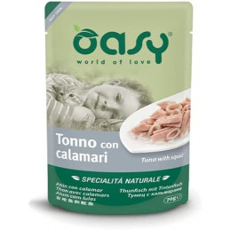 GATTO OASY NATURALE 70GR BUSTA TONNO CALAMARI