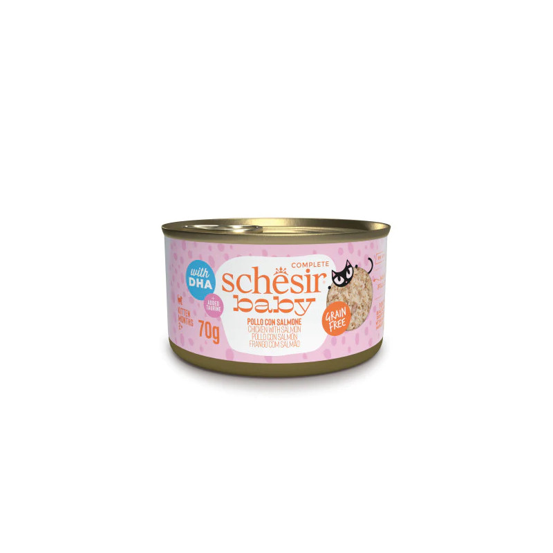 GATTO SCHESIR BABY 70GR FILETTI BRODO POLLO SALMONE