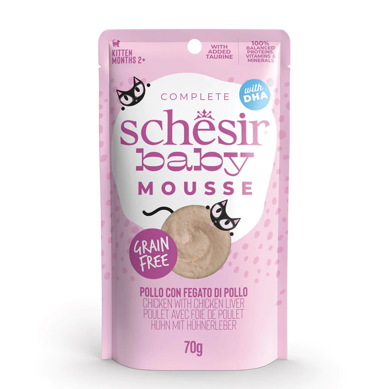 GATTO SCHESIR BABY MOUSSE 70GR POLLO FEGATO