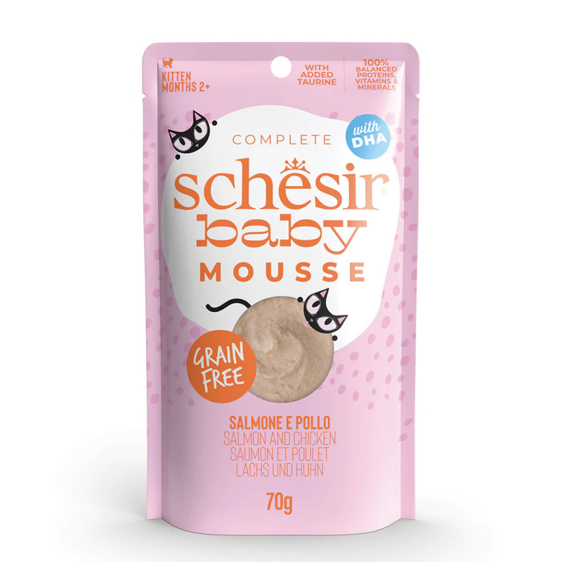 GATTO SCHESIR BABY MOUSSE 70GR POLLO SALMONE