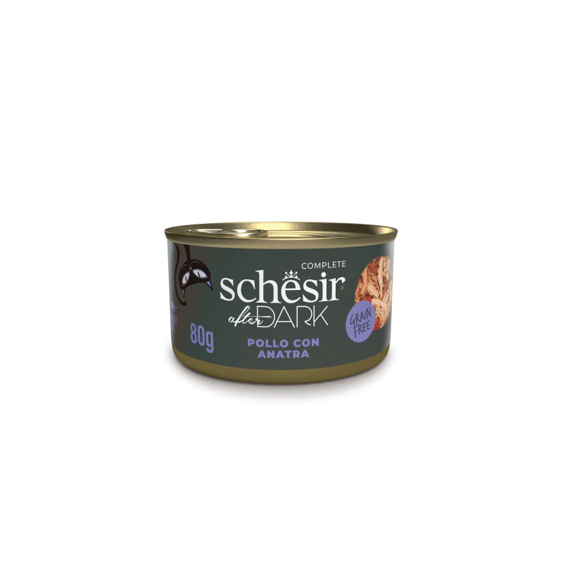 GATTO SCHESIR DARK 80GR BRODO FILETTI DI POLLO ANATRA