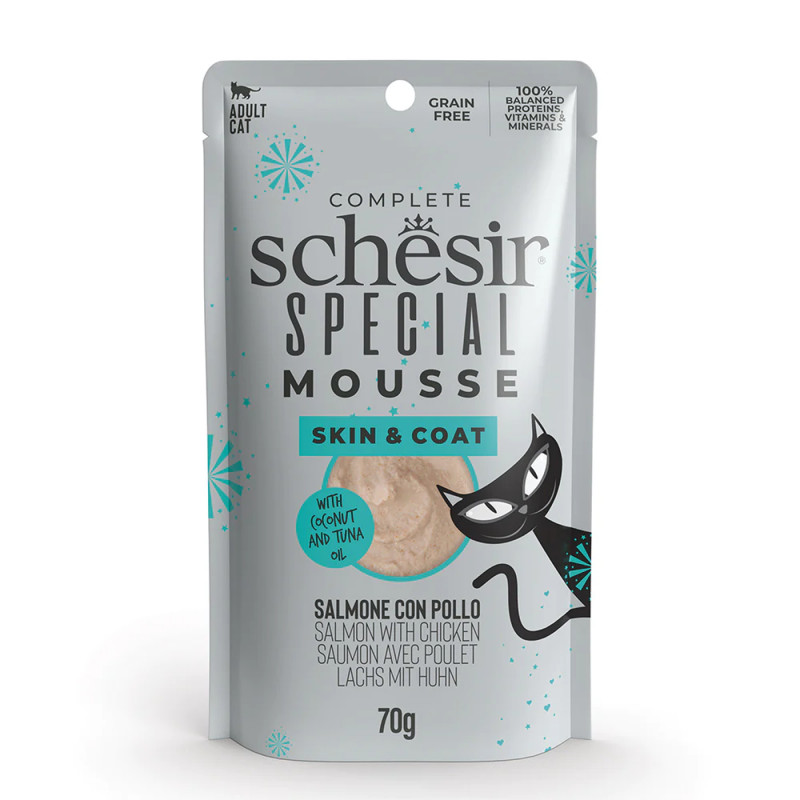 GATTO SCHESIR SPECIAL SKINECOAT 70GR MOUSSE SALMONE POLLO