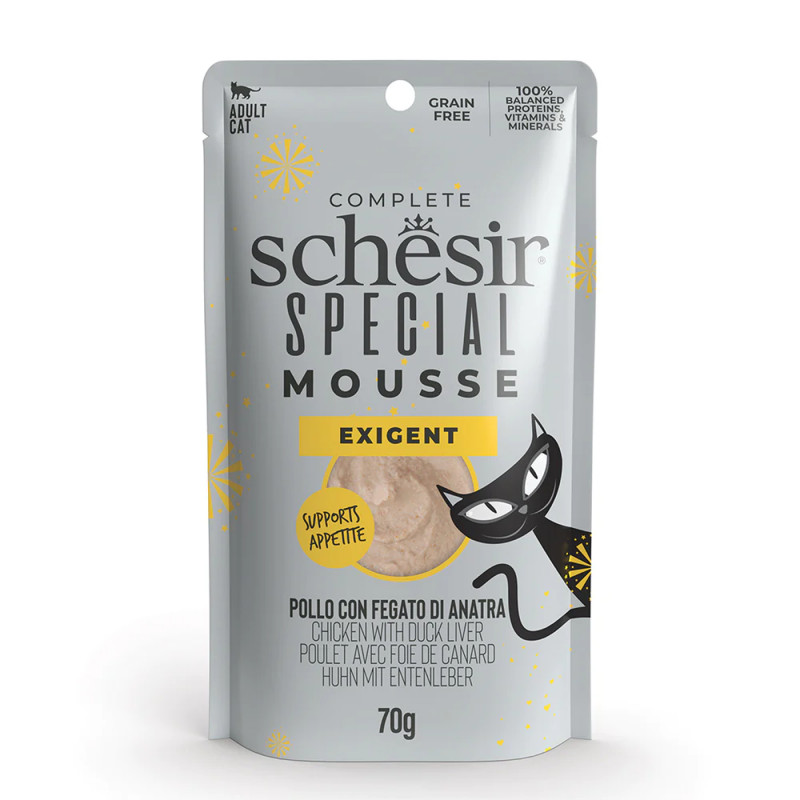 GATTO SCHESIR SPECIAL EXIGENT 70GR MOUSSE POLLO ANATRA