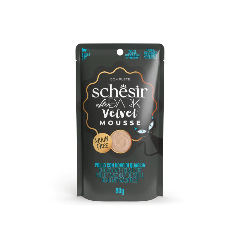 GATTO SCHESIR DARK VELVET 80GR MOUSSE POLLO UOVO