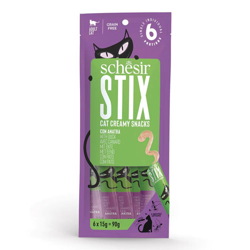 GATTO SCHESIR STIX CREAMY 6X15GR ANATRA