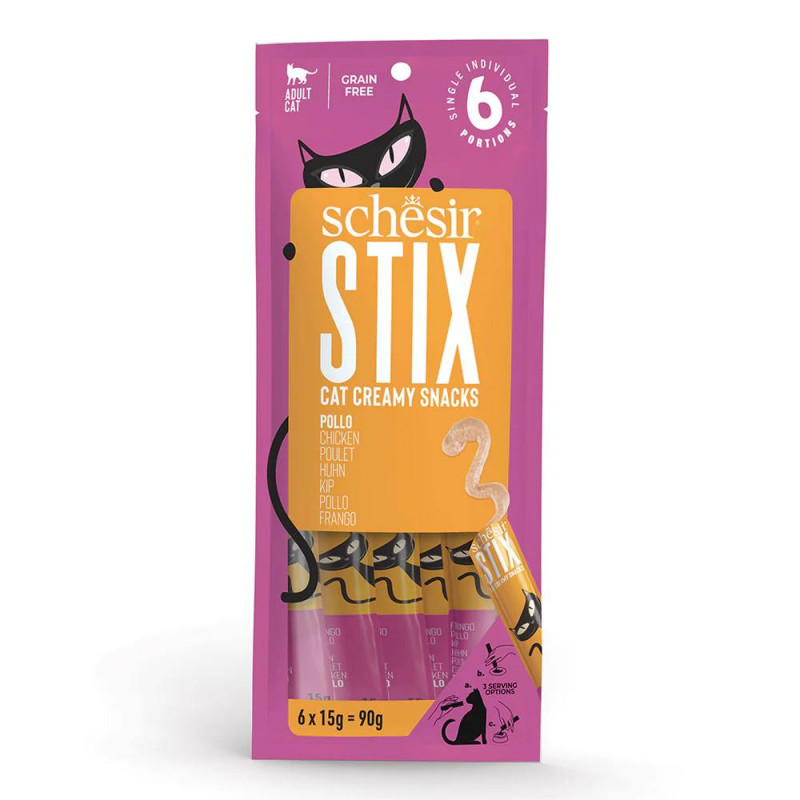 GATTO SCHESIR STIX CREAMY 6X15GR POLLO