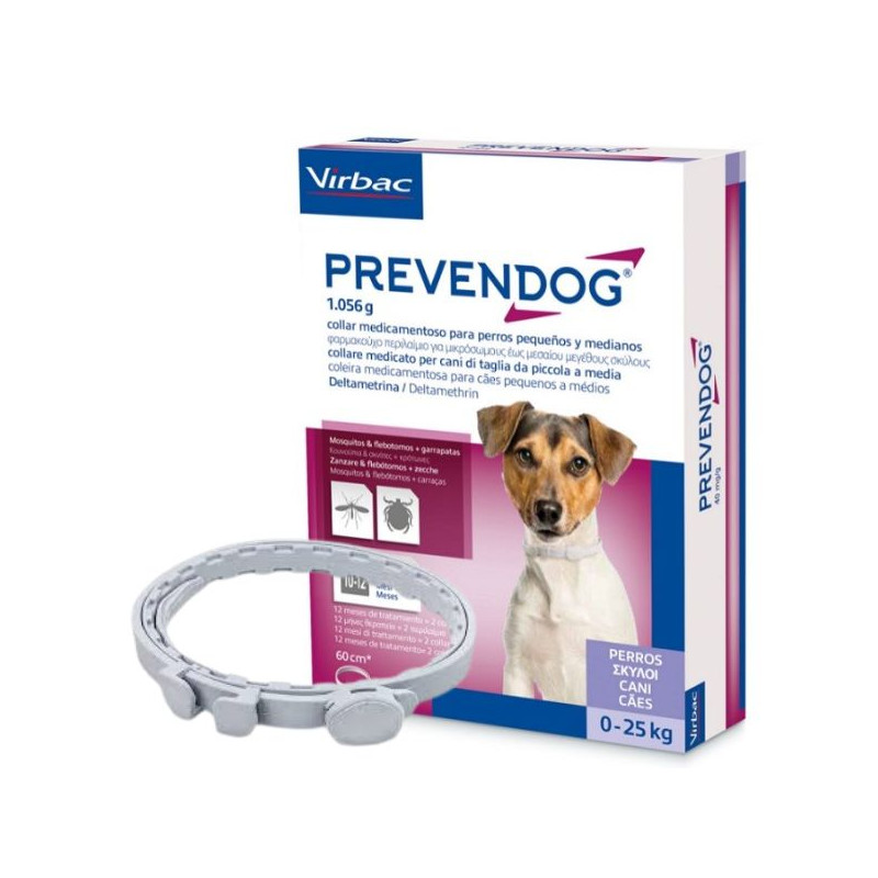 ANTIPARASS.PREVENDOG 1 COLLARE 0-25KG 60CM