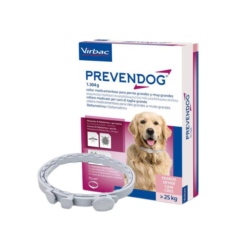 ANTIPARASS.PREVENDOG 1 COLLARE PIU DI 25KG 75CM