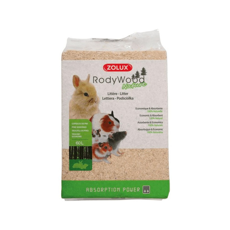 LETT. RODITORI WOOD NAT. TRUCIOLO 60L/4KG