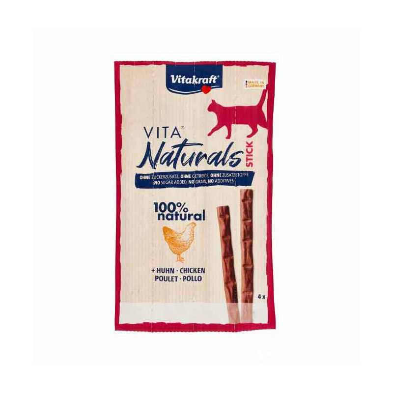 GATTO SNACK VITAKRAFT NATURAL STICKS POLLO 4X4GR