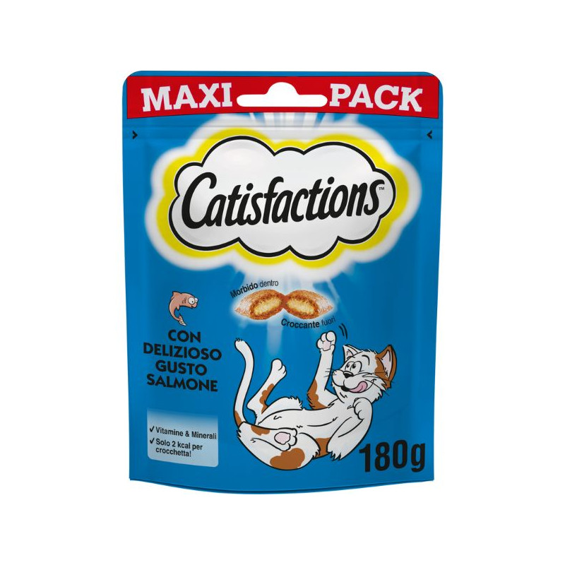 GATTO SNACK CATISFACTIONS 180G SALMONE