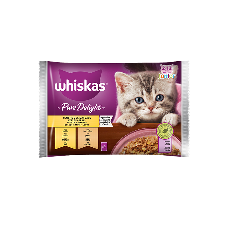 GATTO WHISKAS CORE 4X85GR JUNIOR DELICATO