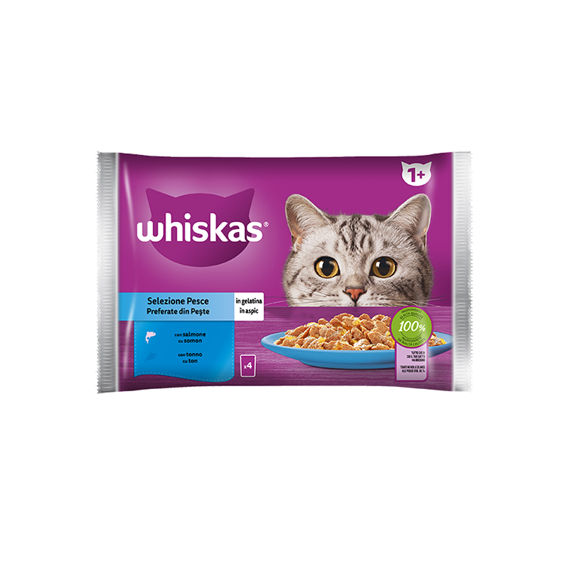 GATTO WHISKAS CORE 4X85GR SELEZIONE PESCE