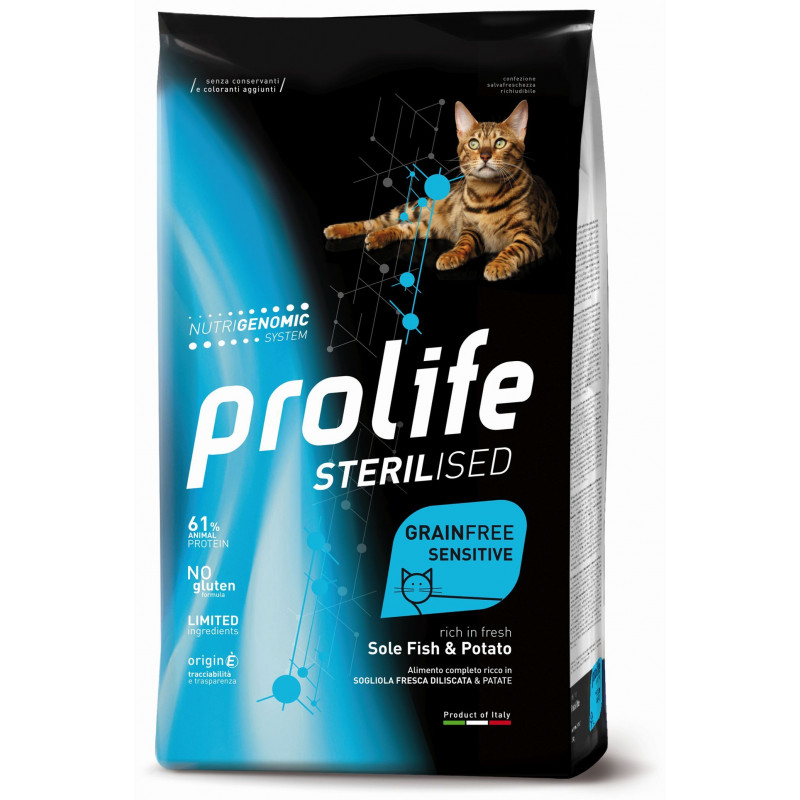 GATTO PROLIFE STERILISED GRAIN FREE SOGLIOLA PATATE 1,5KG