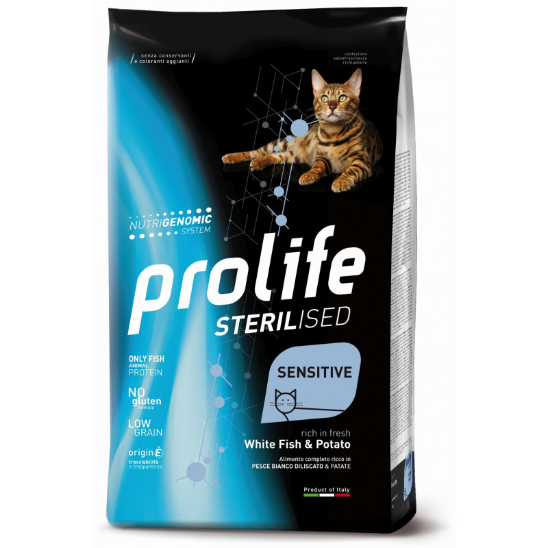 GATTO PROLIFE STERILISED SENS PESCE BIANCO PATATE 1,5KG