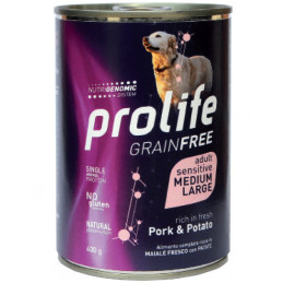 CANE PROLIFE ADULT GRAIN FREE MAIALE/PATATE M/L 400G