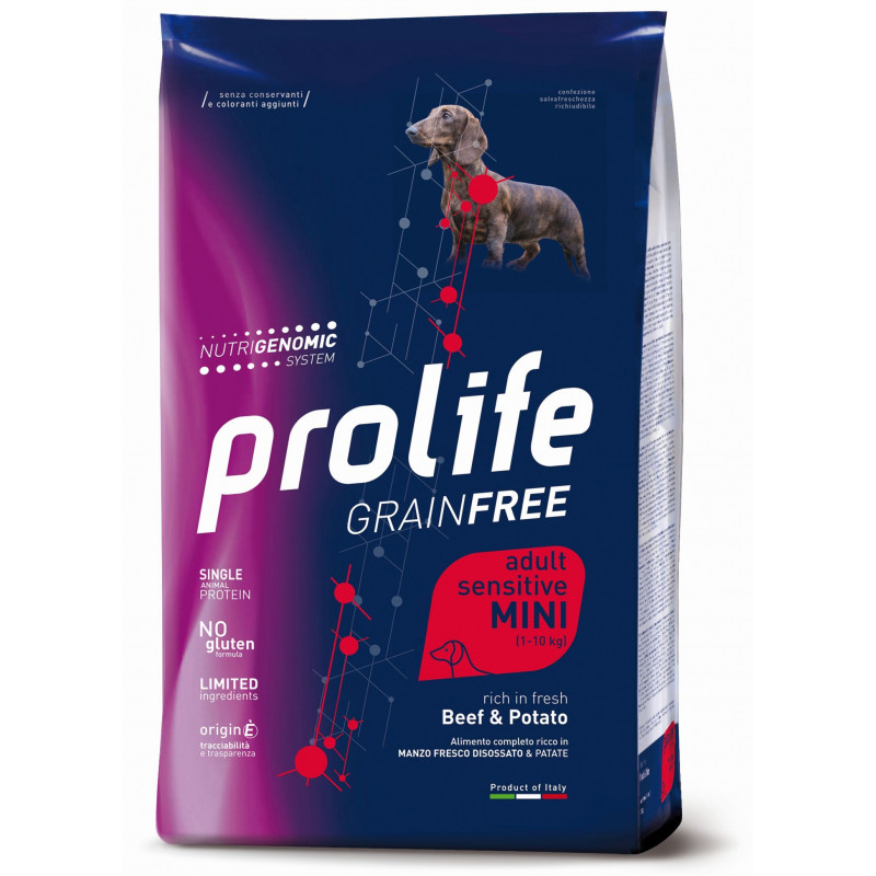 CANE PROLIFE ADULT GRAINFREE MANZO/PATATE 2KG MINI