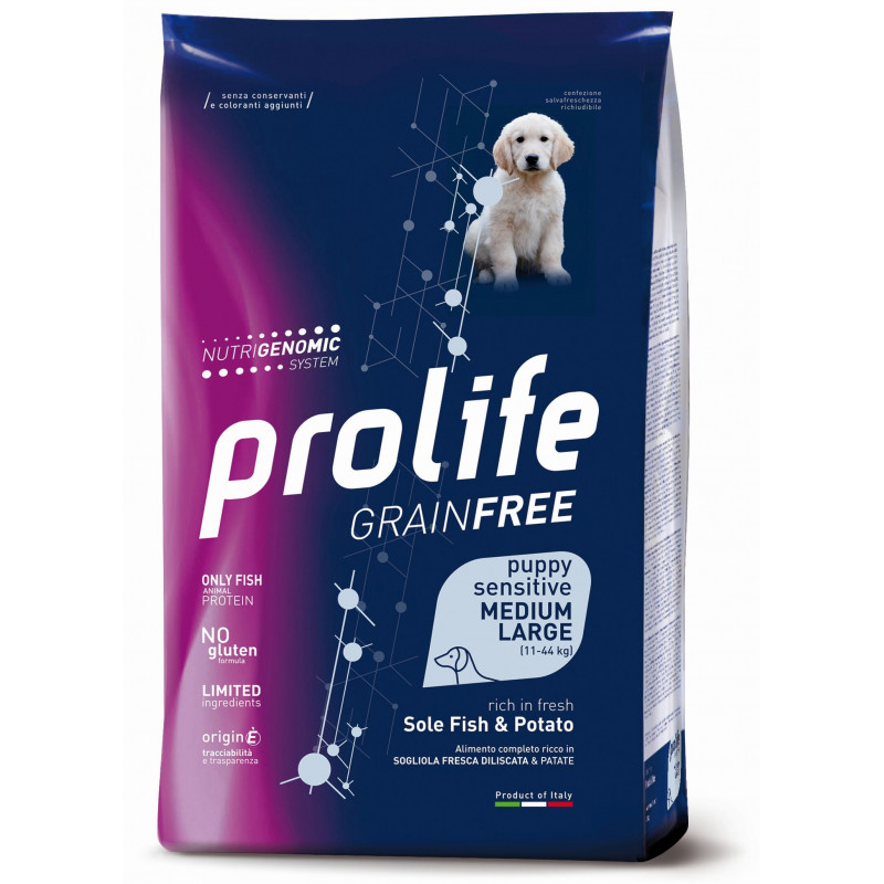 CANE PROLIFE ADULT GRAINFREE SOGLIOLA/PATATE 2,5KG ML