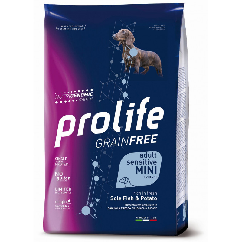 CANE PROLIFE ADULT GRAINFREE SOGLIOLA/PATATE 2KG MINI