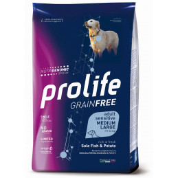 CANE PROLIFE GRAINFREE ADULT MED/LARGE SOGL/PAT.10KG