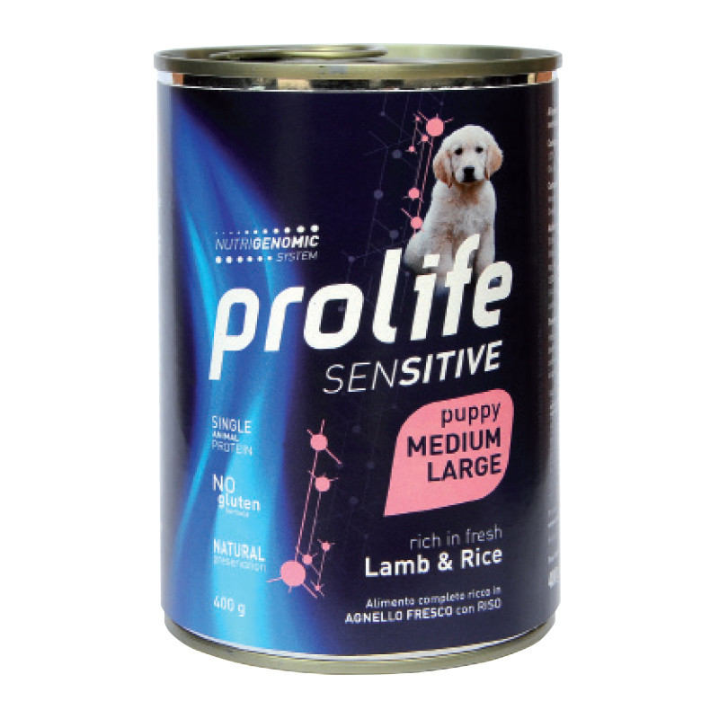 CANE PROLIFE PUPPY SENS AGNELLO RISO M/L 400G