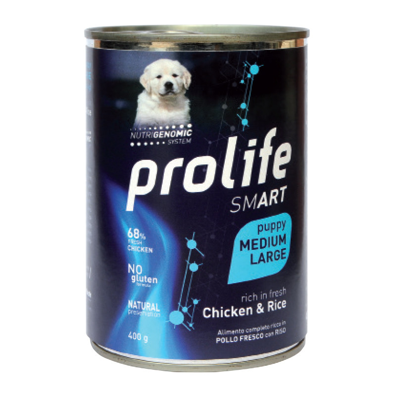 CANE PROLIFE PUPPY SMART POLLO E RISO M/L 400G