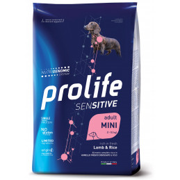 CANE PROLIFE SENSITIVE ADULT AGNELLO RISO 600G MINI