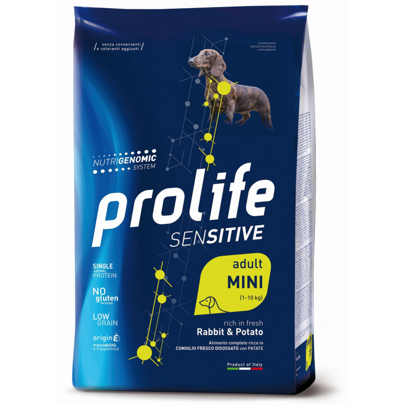 CANE PROLIFE SENSITIVE ADULT CONIGLIO PATATE 2KG MINI