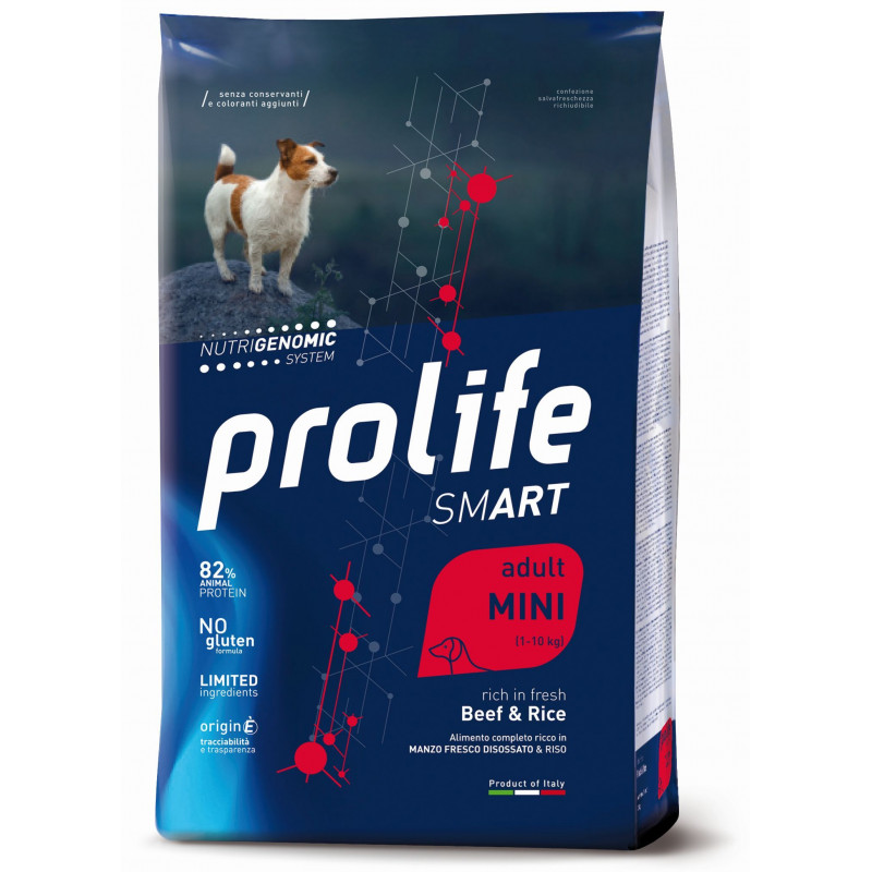 CANE PROLIFE SMART ADULT MANZO RISO 600G MINI