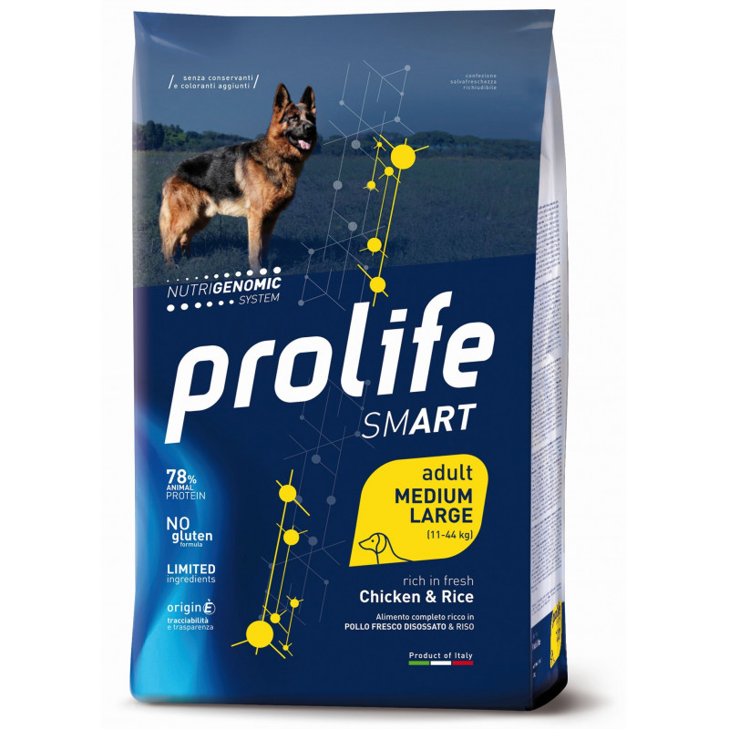 CANE PROLIFE SMART ADULT POLLO RISO 2,5KG M/L