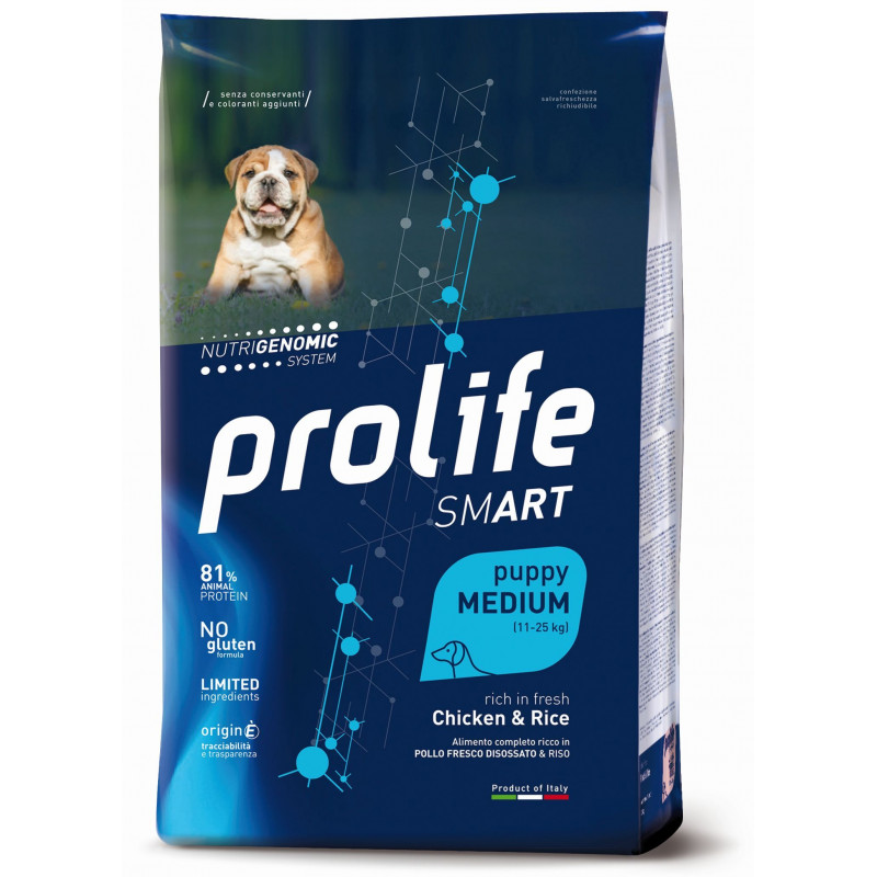 CANE PROLIFE SMART PUPPY MEDIUM POLLO RISO 10KG