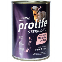 CANE PROLIFE STERILISED MAIALE E RISO M/L 400G