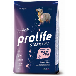 CANE PROLIFE STERILISED SENS MAIALE E RISO 12 KG M/L