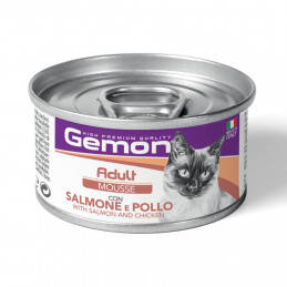 GATTO GEMON MOUSSE 85GR ADULT SALMONE POLLO