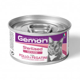 GATTO GEMON MOUSSE 85GR STERIL POLLO FEGATINI