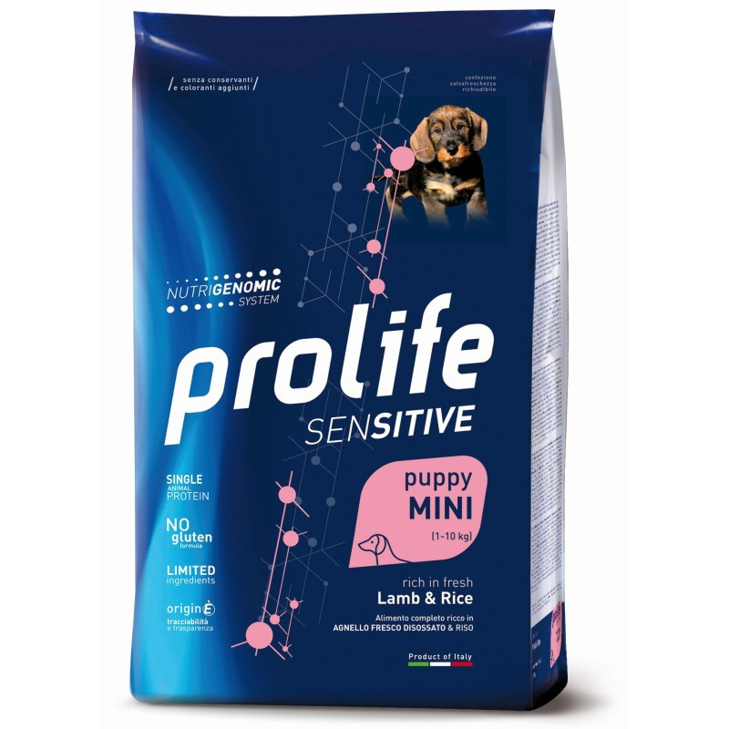 CANE PROLIFE SENSITIVE PUPPY MINI AGNELLO E RISO 2KG